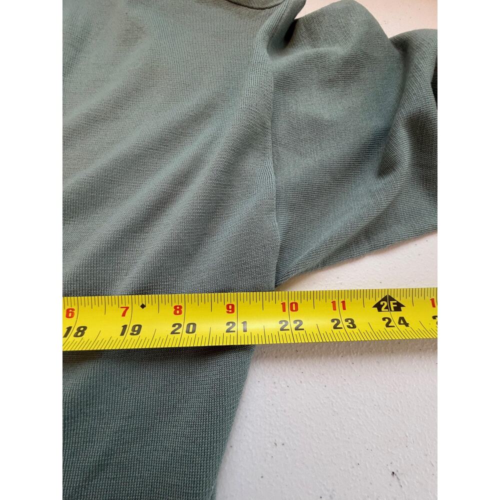 Valentino Sweater Womens Large Green Lace Inset Dolman Tunic Virgin Wool Italy - Picture 7 of 14